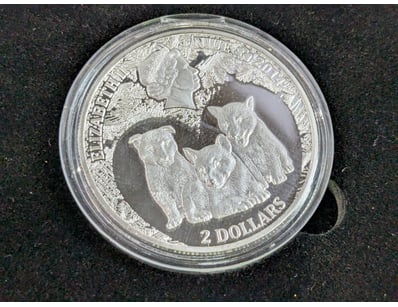 2014 TWO DOLLAR NIUE, WEST SIBERIAN LAIKA WITH CER...