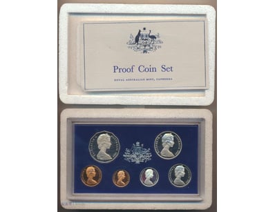 AUSTRALIA: 1980 PROOF SET (1C TO 50C) IN RAM PACKA...