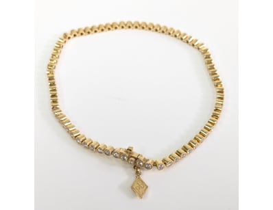Paul Bram "Gordon" 18ct yellow gold tennis bracele...