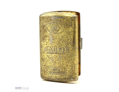 ENGRAVED "GOLD", METAL CIGARETTE CASE.      

Cond...