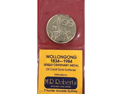 1834-1984 WOLLONGONG SESQUI CENTENARY MEDAL-24 CAR...