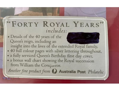 Australia 40 Years Of Royals Hard Cover Publicatio...
