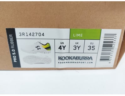Kookaburra Pro 5.0 Rubber cricket shoes in Lime co...