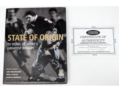 SIGNED STATE OF ORIGIN 25 YEARS OF SPORTS GREATEST...