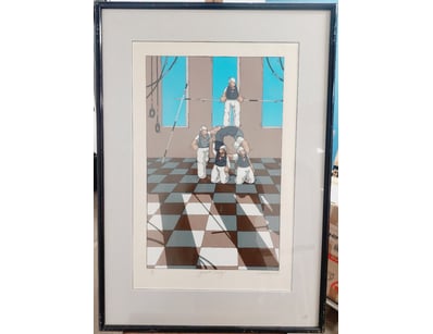 "GYMNASTIC DISPLAY" - LIMITED EDITION SIGNED PRINT...