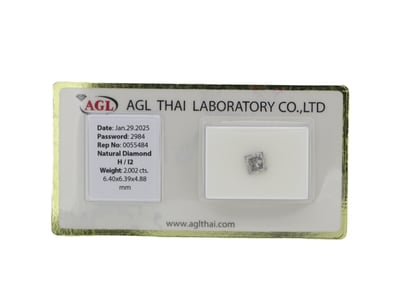2.002CT CERTIFIED, NATURAL DIAMOND     

Princess ...