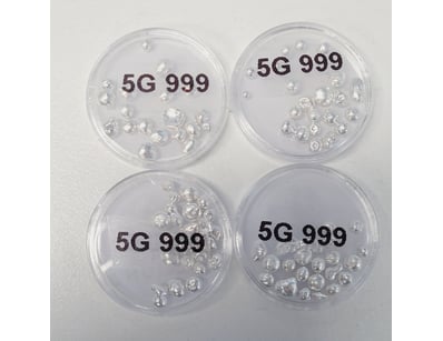 4X CAPSULE SET OF 5G 999 FINE SILVER BULLION PELLE...