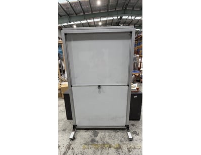 Whiteboard, Portable display stand featuring an al...