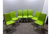 Green Upholstered Stackable Dining Chairs