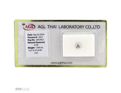 1.030CT CERTIFIED, NATURAL DIAMOND     

Round Bri...