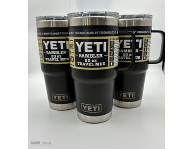 Yeti Rambler 20oz Travel Mug - Black - Triple Pack...