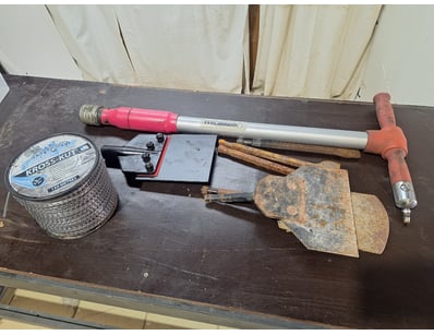 fishing and landscaping tool collection featuring ...