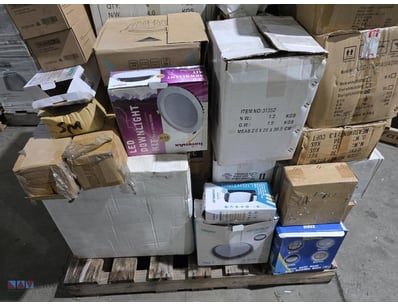 Pallet of electronics and lighting including model...