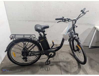 RRP $899.00 DYU C6 Black electric bike featuring a...