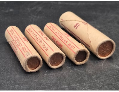 ROYAL AUSTRALIAN MINT COIN ROLLS
INCLUDES 
3 X 1 C...