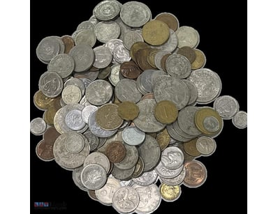 ONE KILO OF WORLD COINS…BULK…MORE THAN 150 COINS A...