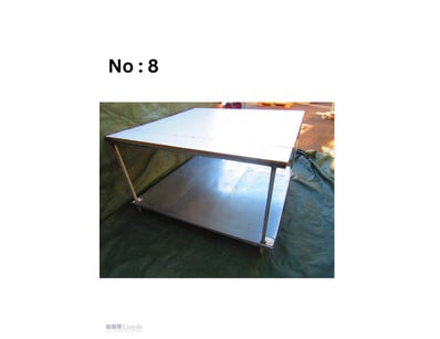 Square Bench with Stainless Shelf – 1450mm x 1450m...