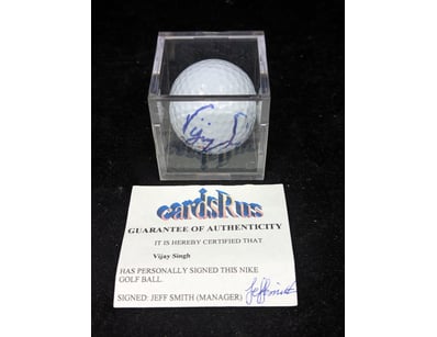 VIJAY SINGH SIGNED GOLF BALL

Condition: Good - ...