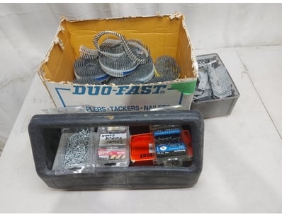 Assorted Lot Including Various Nails, Screws And A...