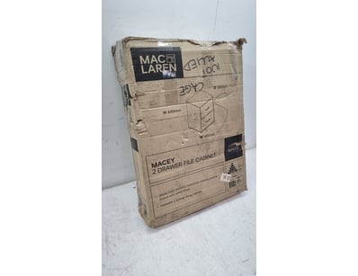 MacLaren Macey 2-Drawer File Cabinet in white fini...