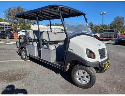 <b>Club Car Transporter 6-Seater - White - Electri...