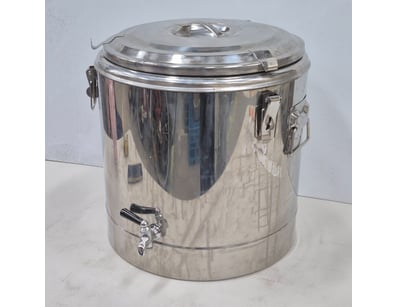 Stainless steel insulated beverage dispenser with ...