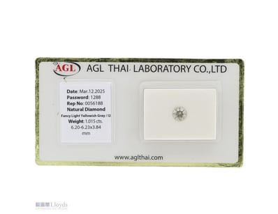 1.015CT CERTIFIED, NATURAL FANCY YELLOW DIAMOND   ...