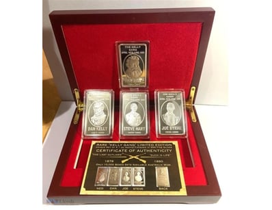 YOU ARE BUYING THE NED KELLY & GANG SET OF 4 X 1OZ...