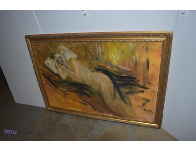 Deceased Estate Artwork, Very Large Artwork Of Wom...