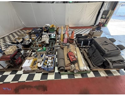 Assorted pallets of goods, including tools, comput...