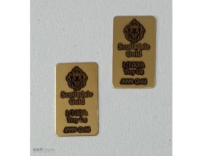 1/100 SCOTTDALE GOLD BAR X 2  



311204+112