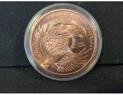 AMERICAN EAGLE ONE OUNCE .999 FINE COPPER COIN

...