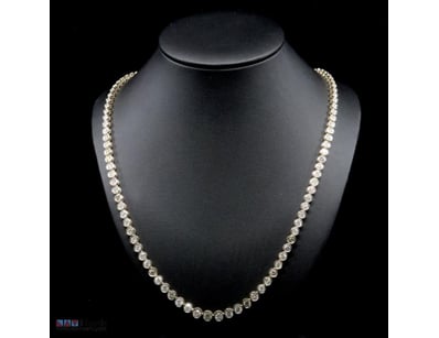14K YELLOW GOLD, 14.86CT TDW DIAMOND, RIVIERA NECK...