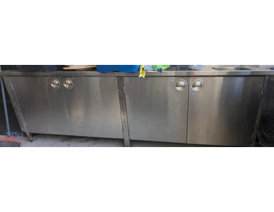 Commercial stainless steel catering sink unit comp...