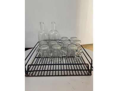 Lot of glassware. Glasses and bottles. 

SOLD AS L...