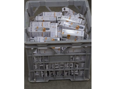 Large bulk lot of LED light bulbs and electrical c...