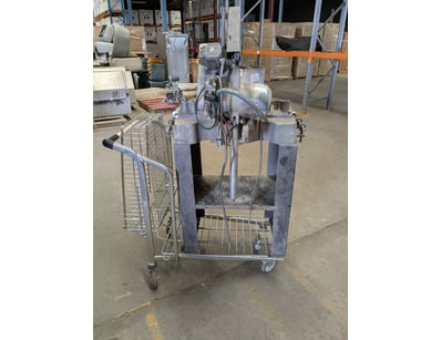 Elumatec industrial chop saw mounted on mobile car...