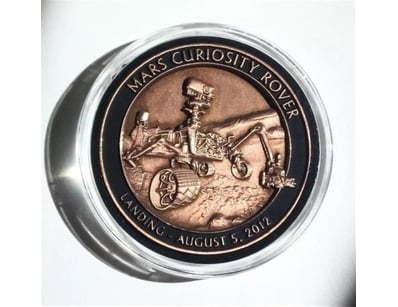 NASA 2012 MARS CURIOSITY ROVER MEDALLION COIN ORIG...