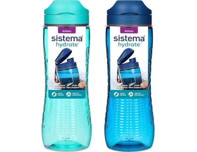 Sistema Active Sports Water Bottles 800ml Leakproo...