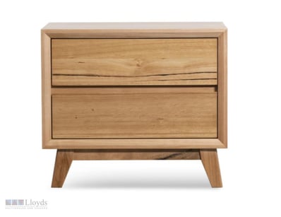 RRP $400 Timber nightstand featuring two spacious ...