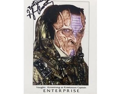 VAUGHN ARMSTRONG SIGNED 'STAR TREK' PHOTO

An 8"...