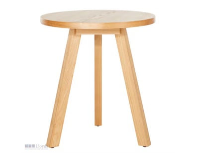 RRP $249, Finn Bedside Table, round timber side ta...