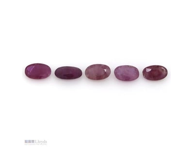 1.59CT TSW X 5, NATURAL BURMESE RUBIES     

Oval ...