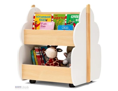 Rrp: $229. Kids Wooden Bookshelf With Universal Wh...