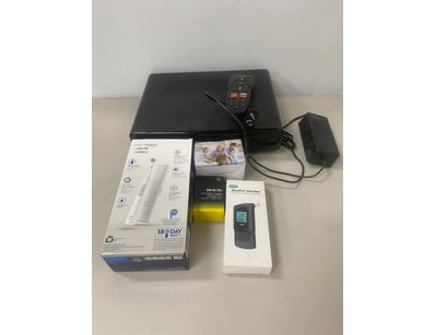 Box of mixed electric goods such as electric tooth...
