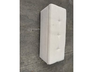 RRP $1,299 Cream upholstered storage ottoman featu...