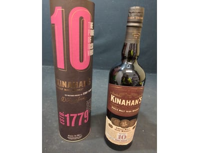 Kinahans Single Malt Irish Whiskey, Aged 10 years....