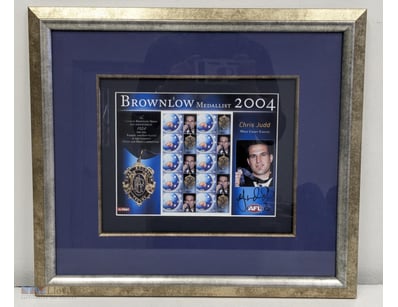 CHRIS JUDD HAND SIGNED 2004 AFL BROWNLOW MEDALLIST...