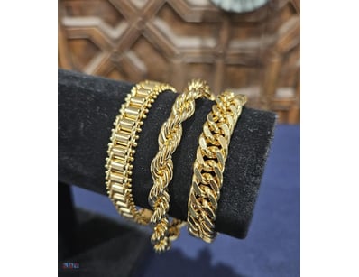 3XPCS YELLOW  GOLD PLATED BRACELETS  

Total Item ...