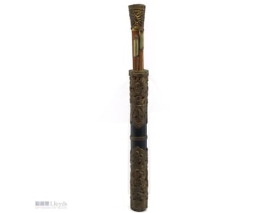 ANTIQUE CHINESE TRAVELLING SET, WITH CHOPSTICKS AN...